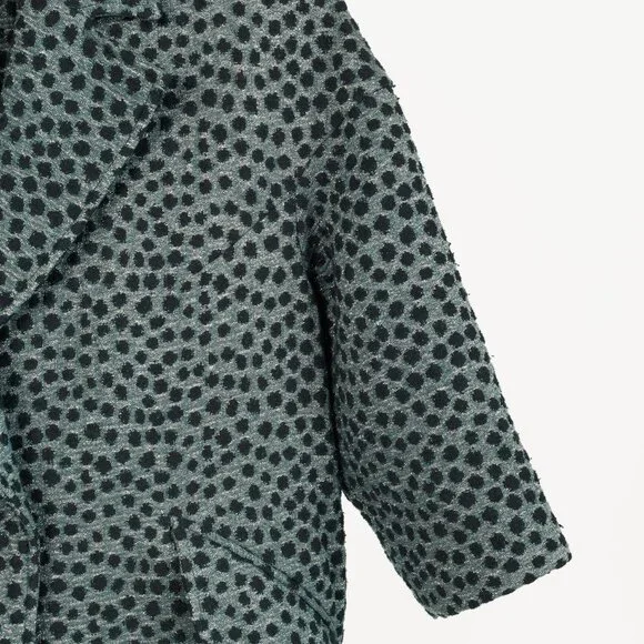 Isabel Marant Albury Teal Metallic Spotted-Jacquard Jacket